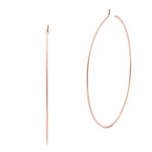 Michael Kors Whisper 14KT-Rose Gold plated Hoop Earrings